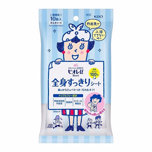 Biore U Body Cleansing Sheets, 10 Sheets