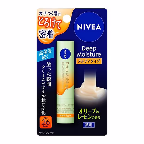 Nivea Deep Moisture Lip Melty Type Olive & Lemon Scent 2.2g