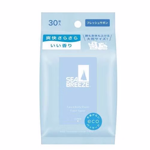 SEA BREEZE FACE & BODY SHEET N FRESH SAVON (30 sheets)
